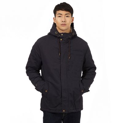 Navy quilted parka
